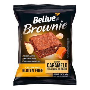 Brownie Sabor Caramelo e Castanha do Brasil Belive