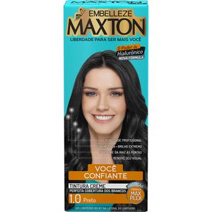 Tinta para Cabelo Maxton 1.0 Preto