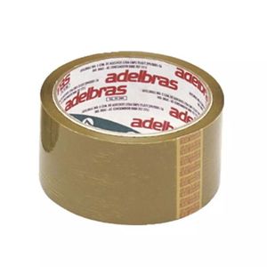 Fita para embalagem Qualitape Marrom Adelbras 4x1