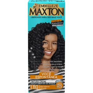 Tinta para Cabelo Maxton 1.110 Preto Intenso Profundo