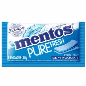 Chiclete 3 Camadas Pure Fresh Sabor Mint Sem Açúcar 8,5G