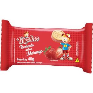 Biscoito Recheado Trigolino Sabor Morango 40g