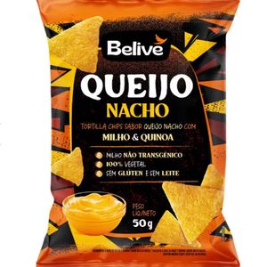 Tortilla Chips Sabor Queijo Nacho Belive 50g