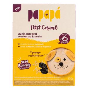 Petit Cereal Infantil Aveia, Banana e Ameixa Papapá 170g