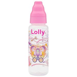 Mamadeira Lolly Bico de Silicone Redondo Rosa