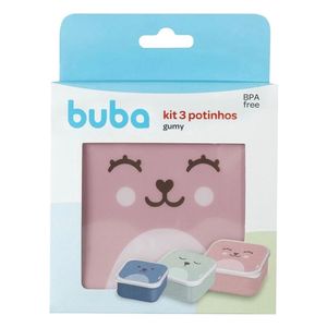 Kit Potinhos Buba Gumy Rosa 3x1