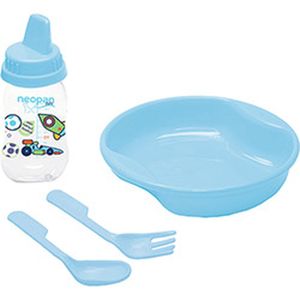 Kit Refeicao 4 Pecas Azul