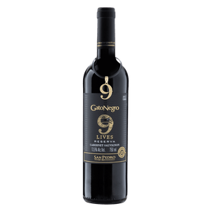 Vinho Chileno Tinto Seco Reserva 9 Lives Gato Negro Cabernet Sauvignon Garrafa 750ml