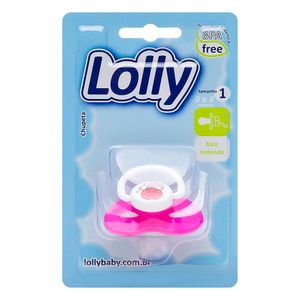 Chupeta Silicone Bico Redondo Zoo Bona Rosa Lolly Tamanho 1
