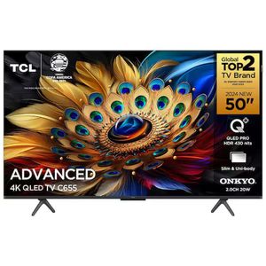 Smart TV TCL QLED 50” C655 4K UHD GOOGLE TV com Dolby Vision e Dolby Atmos.