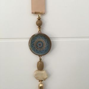Escapulário de Porta Mandala Turquesa