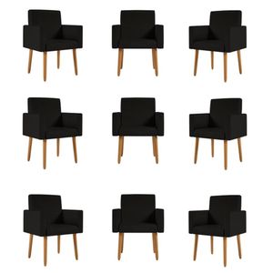 Kit 09 Poltronas Nina Decorativa Para Recepção Balaqui Decor