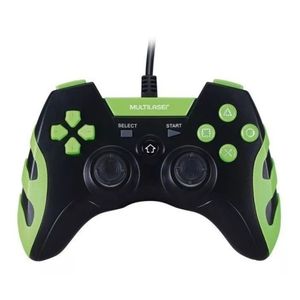 Controle joystick Multilaser JS091 preto e verde