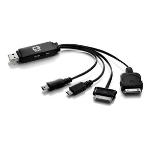 Carregador Multifuncional C3Tech USB+Dados Preto - UC-14