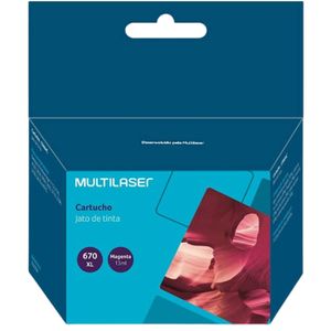 Cartucho Vermelho Jato De Tinta Compatível 670xl Vermelho Multilaser - CO670M