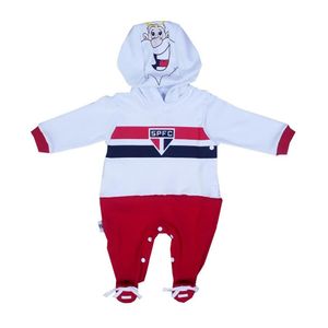 Macacão Bebê São Paulo Mascote Com Gorro Oficial