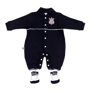 Macacão Bebê Corinthians Longo Chuteira Oficial