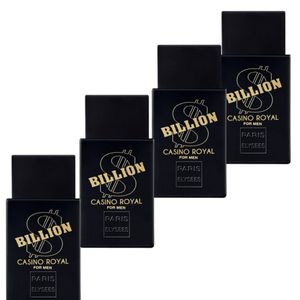 Kit com 4 Perfumes Impotado Billion Cassino Royal 100ml
