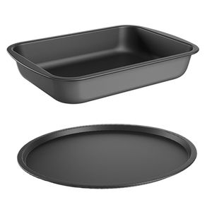 Kit Assadeira e Forma de Pizza Antiaderente Brinox Grafite