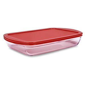 Assadeira de Vidro Retangular com Tampa 40,8 x 27,2cm Cheff Brinox