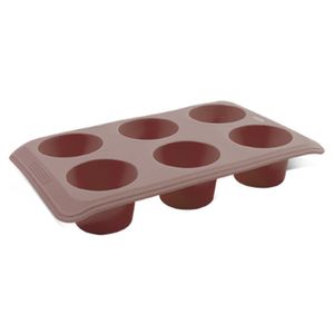 Forma 6 Divisões em Silicone Glacê Brinox Chocolate
