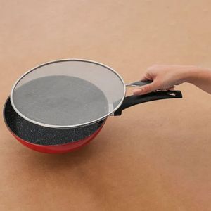 Tela Anti Respingo para Fritura em Aço Inox 25 cm Tampa Panela