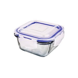 Pote de Vidro Fechamento Hermético Quadrado 300 ml