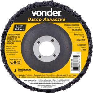 Disco Abrasivo 4.1/2" 115mm Vonder