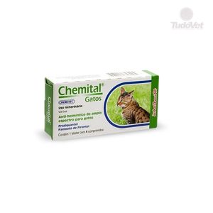 Chemital Gatos - 4 comprimidos