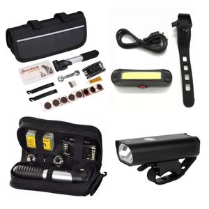 Kit Bike Bolsa Acessórios Farol 400 lumens e Pisca traseiro