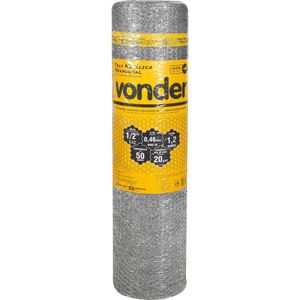 Tela Metálica Viveiro Hex Malha 1/2&#039&#039 BWG26 1,2m 50m Vonder