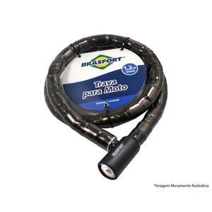 Cadeado Para Moto Com Chave 22Mm X 1,2M