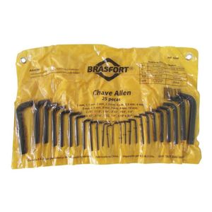 Chave Allen Brasfort Jgo 25pcs 1,00mm-3/8  Blister 8289
