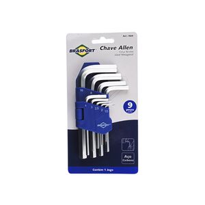 Chave Allen Brasfort Jgo 9pcs 1,50-10,0mm Blister 7829