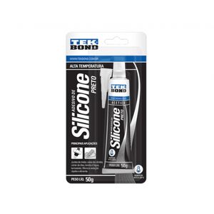 Silicone Tekbond Alta Temperatura Preto 050G Blister c/12pcs