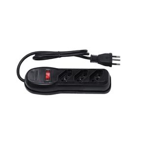 Filtro Linha Megatron 03 Tomadas Bivolt Preto