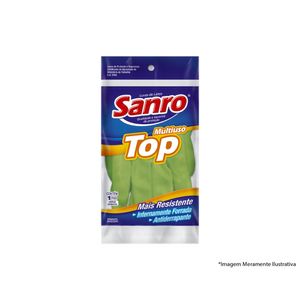 Luva Latex Sanro Forr Verde D Xg Blister c/10pcs