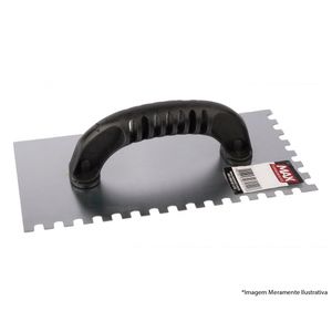 Desempenadeira Aco 25,5X12Cm Max Dentada C/C Plast c/12pcs