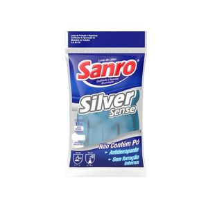 Luva Latex Sanro Azul Silver Sense D Xg c/10pcs