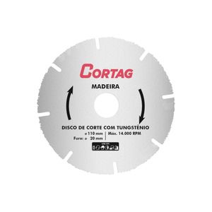 Disco Corte Cortag C/Tungstenio 110Mmx20Mm Blister