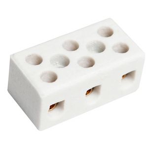 Conector Porcelana 06Mm 3 Polos c/10pcs