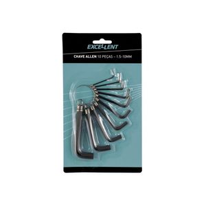 Chave Allen Jg 10Pcs 1,5-10,0Mm C/Argola Blister