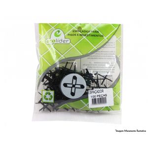 Espacador Piso/Azul Ecolider Preto 3Mm 100Pcs c/10pcs