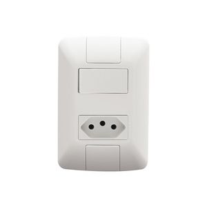 Interruptor Aria Simples+Tom 2P+T 10A C/Placa