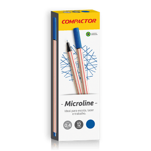 Caneta Microline Azul Compactor