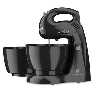 Batedeira Britânia Pérola 550 Double Bowl 4 velocidades 500W Preta 220V
