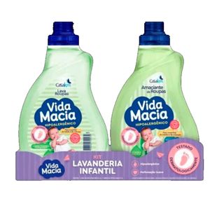 Kit Amaciante E Lava Roupas Vida Macia 1L