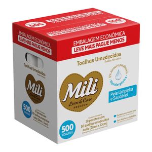 Lenço Umedecido Love & Care Premium Mili 500x1