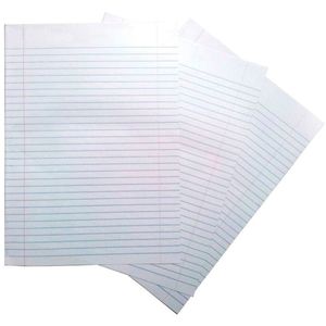 Folha de Papel Almaço com Pauta Pacote com 10 Unidades