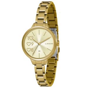 Relógio Analógico Lince Feminino Dourado LRG4698L